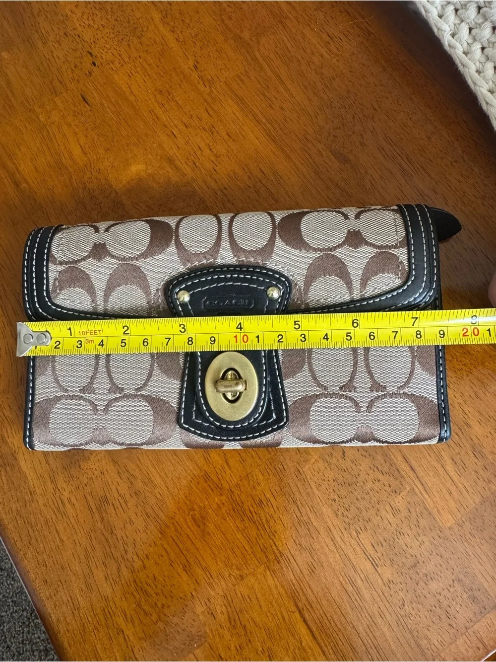 Vintage Coach Legacy Turn Lock Envelope Wallet